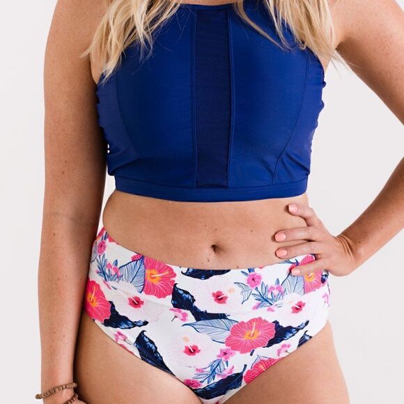 NWT 2XL Mid Rise Full Coverage Bikini Swim Bottom Wild Flower - Picture 6 of 15